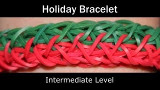 Rainbow Loom® Holiday Bracelet [upl. by Nytsud]