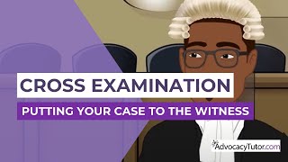 Cross Examination Putting Your Case to the Witness [upl. by Limaa195]