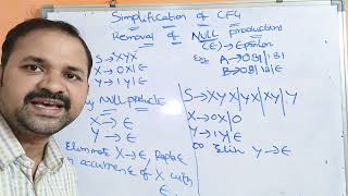 Removal of NULL  Epsilon  Productions Simplification of CFG  TOC  Theory of Computation [upl. by Brigham]