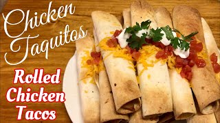 How To Make Chicken Taquitos In The AIR FRYER DIY Chicken Rolled Tacos [upl. by Funch]