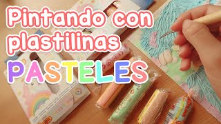 Pintando con plastilinas PASTELES 💖  Plastiasdf [upl. by Gasser]