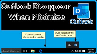 Outlook Disappears From Taskbar When Minimized  100 worked 2025 [upl. by Ainevuol]