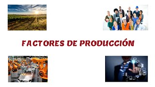 Factores de Producción ¿Qué son ¿Cuáles son [upl. by Ardnaeed476]