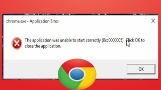 how to fix 0xc000005 error on chrome  The application was unable to start correctly 0xc0000005 [upl. by Anahtor900]