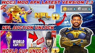 Wcc3 Mod Apk Latest Version 23  Wcc3 Mod Apk Unlocked Everything  Wcc3 Npl Auction Unlock 🔒 [upl. by Ramos162]