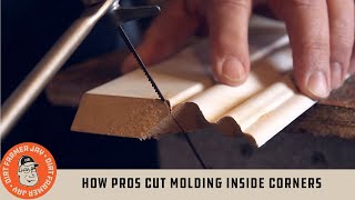 How Pros Cut Molding Inside Corners [upl. by Trip]