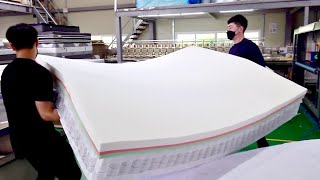 Korean Bed Factory That Make Foam Mattress Like Soft Cake [upl. by Htaeh]