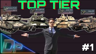 TOP TIER TANKS TIER LIST 13  War Thunder [upl. by Sirahs]