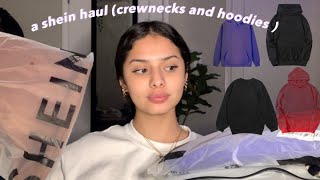 a shein try on haul hoodies amp crewnecks [upl. by Salomo]