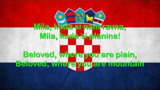 Croatia National Anthem English lyrics [upl. by Assenev]