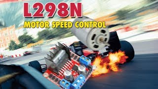 Arduino Control DC Motor Speed with L298N module [upl. by Ynneb]