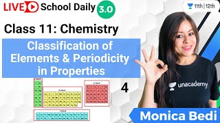 Class 11  Classification of Elements amp Periodicity in Properties4  Unacademy 11amp12  Monica Bedi [upl. by Felicity]