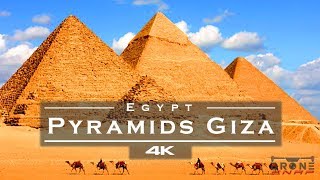 Pyramids  Giza Egypt 🇪🇬 by drone 4K [upl. by Nac235]