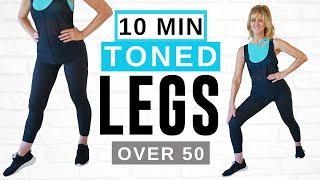 10 Minute Toned LEGS Workout For Women Over 50  Low Impact [upl. by Setiram]