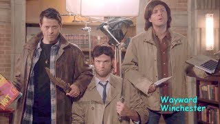 Supernatural Season 8  14 GAG REEL Supercut  Funny Supernatural Bloopers VS Real Life [upl. by Puritan]