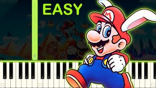 SUPER MARIO LAND  BIRABUTO KINGDOM  EASY Piano Tutorial [upl. by Herates]