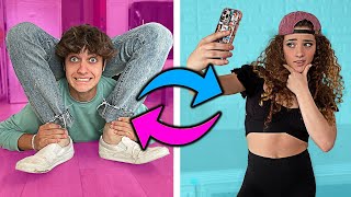 SWAPPING LIVES WITH MY CRUSH ft Sofie Dossi [upl. by Mullane909]