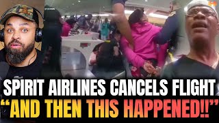 Chaos Erupts After Spirit Airlines Cancels Flight Customer Attacks Police Officer [upl. by Aicela]