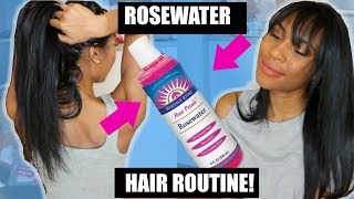 We Started Using Rosewater in our Hair Routine Benefits Uses and Hair Growth [upl. by Zeni568]