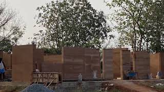 Lintel placement for Rammed earth walls [upl. by Germann965]