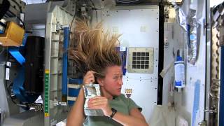 Karen Nyberg Shows How You Wash Hair in Space [upl. by Ayala]