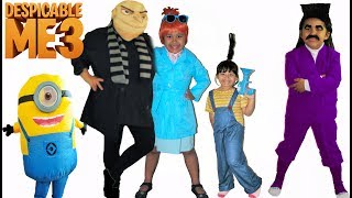 Despicable Me 4  Gru Lucy Agnes Balthazar Bratt  Halloween Costumes and Toys [upl. by Aikemal250]