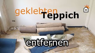 geklebten Teppich entfernen  Teil 1 [upl. by Ordnajela]