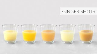 5 Homemade GINGER SHOTS  3 Ways to Make Wellness Shots [upl. by Jon]