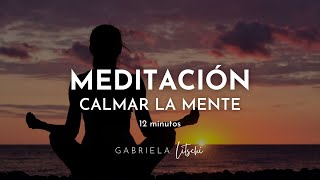 MEDITACIÓN guiada Reducir el estrés y Calmar la mente 🙏 12 minutos GabrielaLitschi [upl. by Eelyam704]