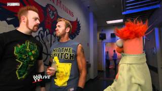 Raw  Sheamus comes to the defense of Beaker in the locker room [upl. by Nisen]