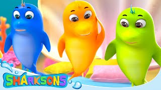 5 Little Reef Sharks  Videos for Kids  Nursery Rhymes amp Kids Songs  The Sharksons [upl. by Latoyia]