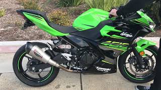 2018 Kawasaki Ninja 400 Sound Stock VS Yoshimura Alpha T Slipon [upl. by Eerol66]