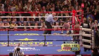 Floyd Mayweather Vs Ricky Hatton Final Round TKO [upl. by Ninos28]