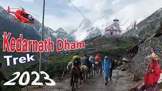 Kedarnath trek  Kedarnath Yatra 2023  Gaurikund to Kedarnath Yatra Trek Route Explore [upl. by Aratnahs]