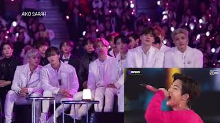 MAMA 2019 ATEEZ UNINE reaction to BTS performance [upl. by Annahsor]