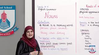 Class 9 amp 10  English Grammar  Lecture 2  Nouns 1  Allied School [upl. by Morissa]