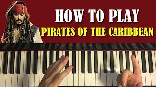 HOW TO PLAY  Pirates Of The Caribbean Theme Piano Tutorial Lesson [upl. by Cattima]