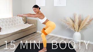 15 MIN PILATES BOOTY BURN WORKOUT  Equipment Optional [upl. by Nnyltiak]