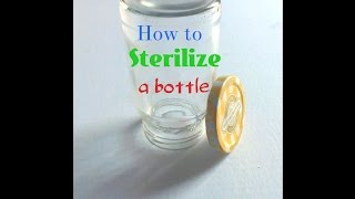 HOW TO sterilize glass bottlesCanning Jars [upl. by Kirkpatrick]