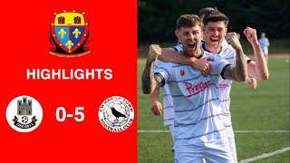 Caerleon 05 Cwmbrân Town  Gwent FA Senior cup  Quarter final highlights [upl. by Ahsinnek]