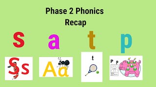 Phase 2 Phonics S A T P Recap [upl. by Arabela983]