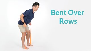 Resistance Band Exercise Bent Over Rows [upl. by Arraik]