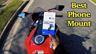 Quad Lock Phone Mount Installation amp Review  Best Phone Mount for Motorcycle CBR MODS Series Ep 2 [upl. by Auberbach]