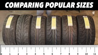 Comparing different tires sizes next to each other [upl. by Reinold]