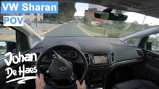 VW Sharan 20 TDI 184 hp POV test drive [upl. by Atteuqihc638]