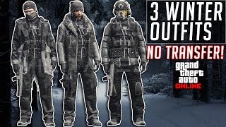 GTA 5 Online Winter Outfits NO TRANSFER [upl. by Einnal]