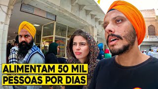 NINGUÉM PASSA FOME NESSA CIDADE NA ÍNDIA Amritsar [upl. by Airetnahs]