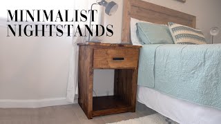 Simple Rustic Nightstands  DIY  How To [upl. by Ahsead]