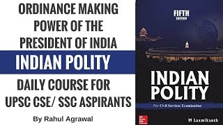 Ordinance Making Power of President of India  Important Points On Polity for UPSC CSE SSC [upl. by Laris]