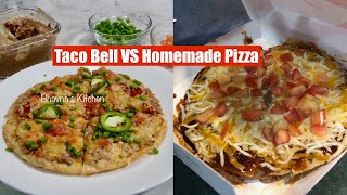 Taco Bell VS Homemade How to Mexican Pizza Video Recipe Bake Air Fryer Fry  Bhavnas Kitchen [upl. by Litman982]